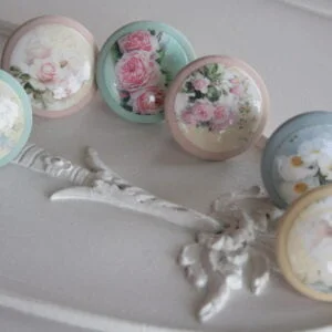 Vintage Roses 6 pc set Door Pulls