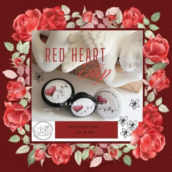 Red Heart Flip Knobs